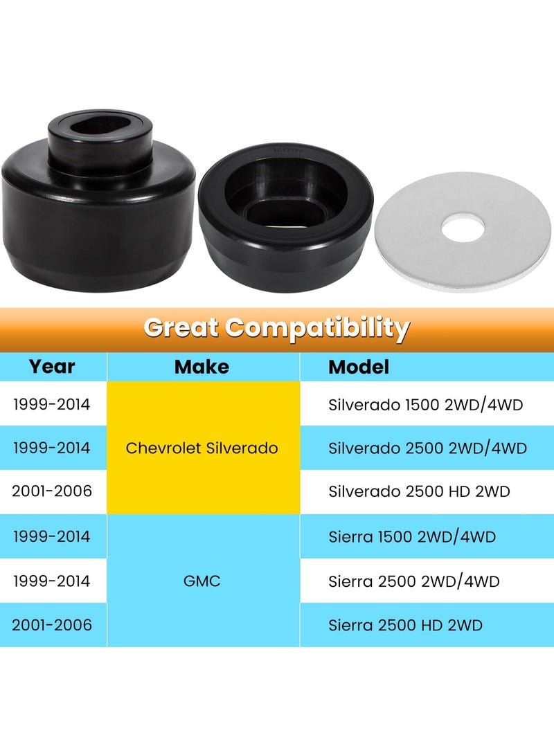 7-141 Body and Cab Mount Bushing Kit for Chevy Silverado & Sierra 1500/2500 2WD/4WD 1999-2014 Polyurethane Body Cab Mounts & Washers (Black 24PCS) - Image 4